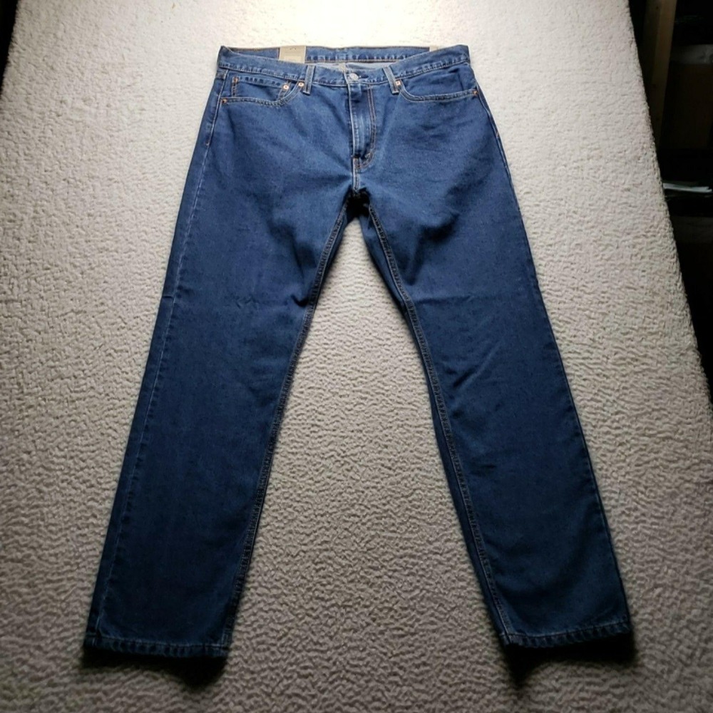 NWT Levis 502 Jeans Mens 36x32 Blue Medium Wash Taper Eco Stretch Zip Fly